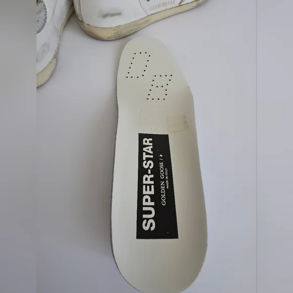 Woman’s Golden Goose Sneakers Super Star Classic White And Gold Size 36